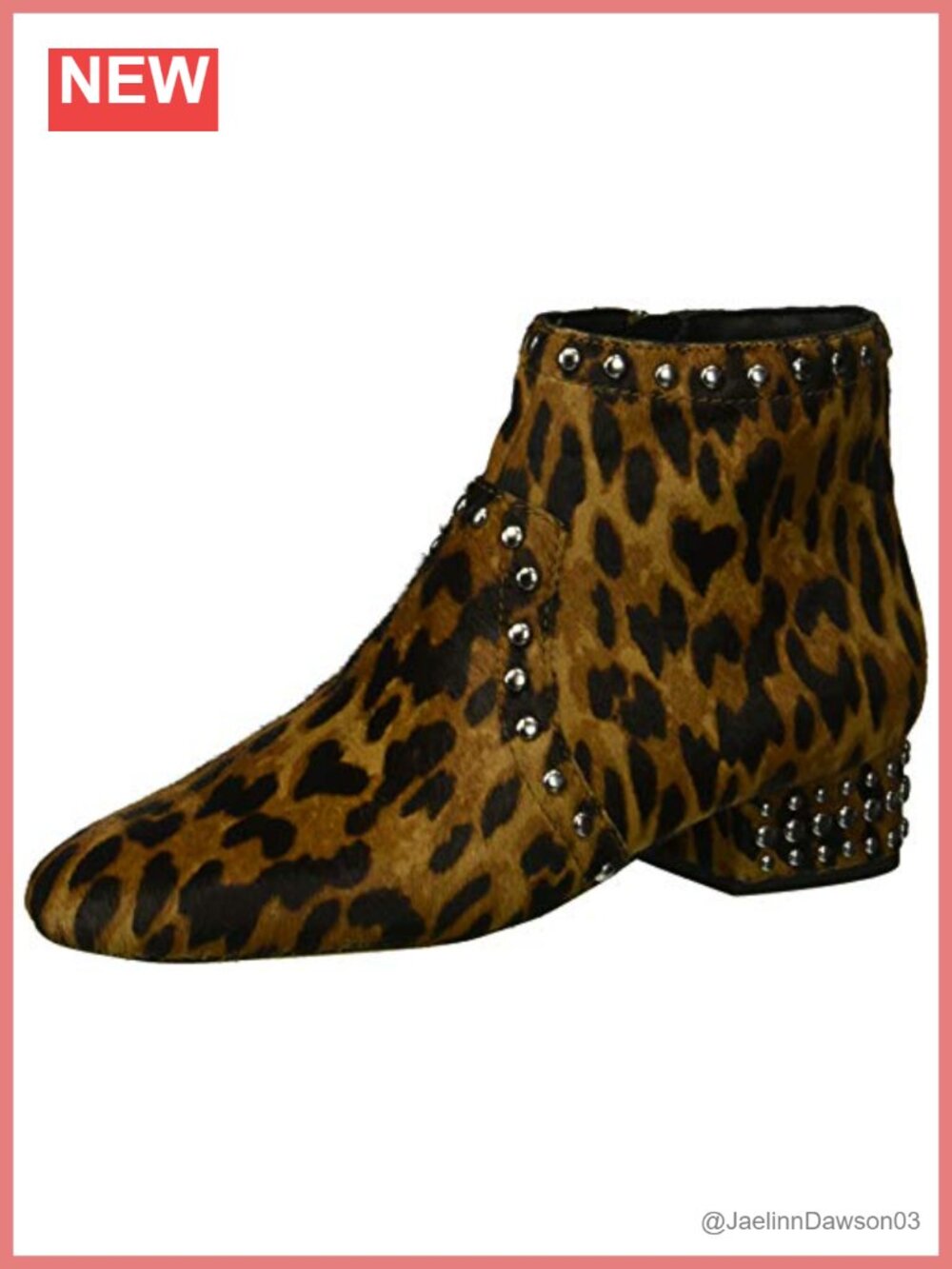 Sam Edelman Lorin Leather Ankle Bootie with Stud Detailing
